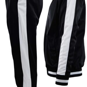 ChoiceApparel Mens Athletic 2 Piece Tracksuit Set (XL, 877-Black)