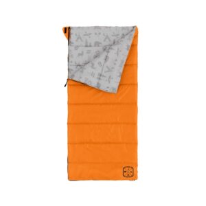 core youth indoor/outdoor sleeping bag - great for kids, boys, girls - ultralight and compact perfect for backpacking, hiking, camping, and sleepovers (orange)