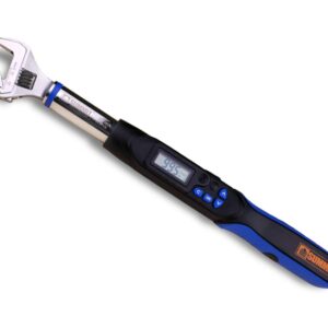 Summit Tools Adjustable Digital Torque Wrench, 5 to 99.5 ft-lb. Torque Range, 5-26 mm Adjustable Jaw, Set Target Torque, Buzzer and LED Indicators, Large LCD Display, Calibrated (WEA08-135CN)