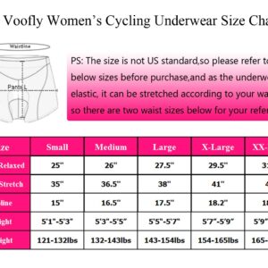 voofly Bike Underwear Women,Cycling Shorts Women Padded Bicycle Clothes Mountain Biking Short Small