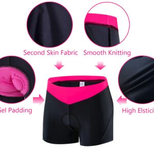 voofly Bike Underwear Women,Cycling Shorts Women Padded Bicycle Clothes Mountain Biking Short Small