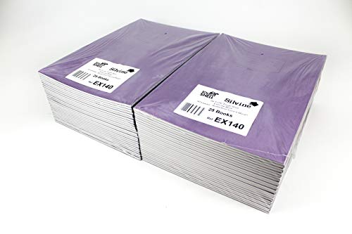 Silvine Tough Shell A4 Exercise Book, 80 Pages 8mm Feint & Margin. Purple Laminated Cover [Pack of 50]