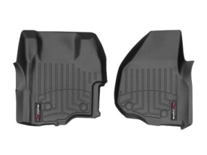 weathertech custom fit floorliners for ford super duty - 1st row (444261v), black