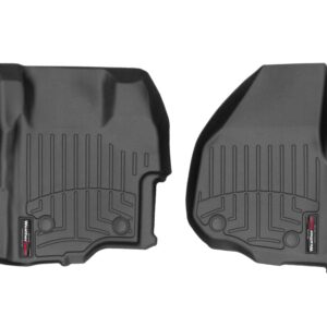 WeatherTech Custom Fit FloorLiners for Ford Super Duty - 1st Row (444261V), Black