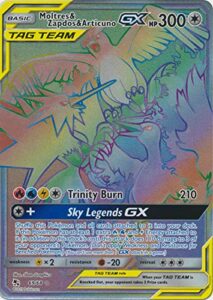 moltres & zapdos & articuno tag team gx - 69/68 - secret rare - hidden fates