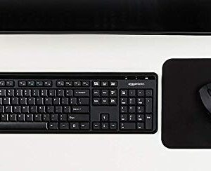 Amazon Basics 2.4GHz Wireless Keyboard Quiet and Compact US Layout (QWERTY), Black, Modern