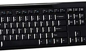 Amazon Basics 2.4GHz Wireless Keyboard Quiet and Compact US Layout (QWERTY), Black, Modern