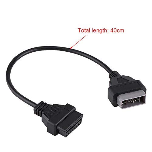 Burappoi 14 Pin to 16 Pin OBD2 Adapter Connector Diagnostic Cable for Nissan Female Interface Popular