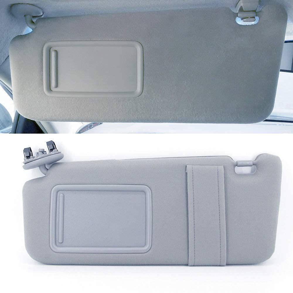 USTAR Gray Left Sun Visor Fit for Toyota Camry 2006 2007 2008 2009 2010 2011 Without Sunroof and Lights 74320-06780-B0