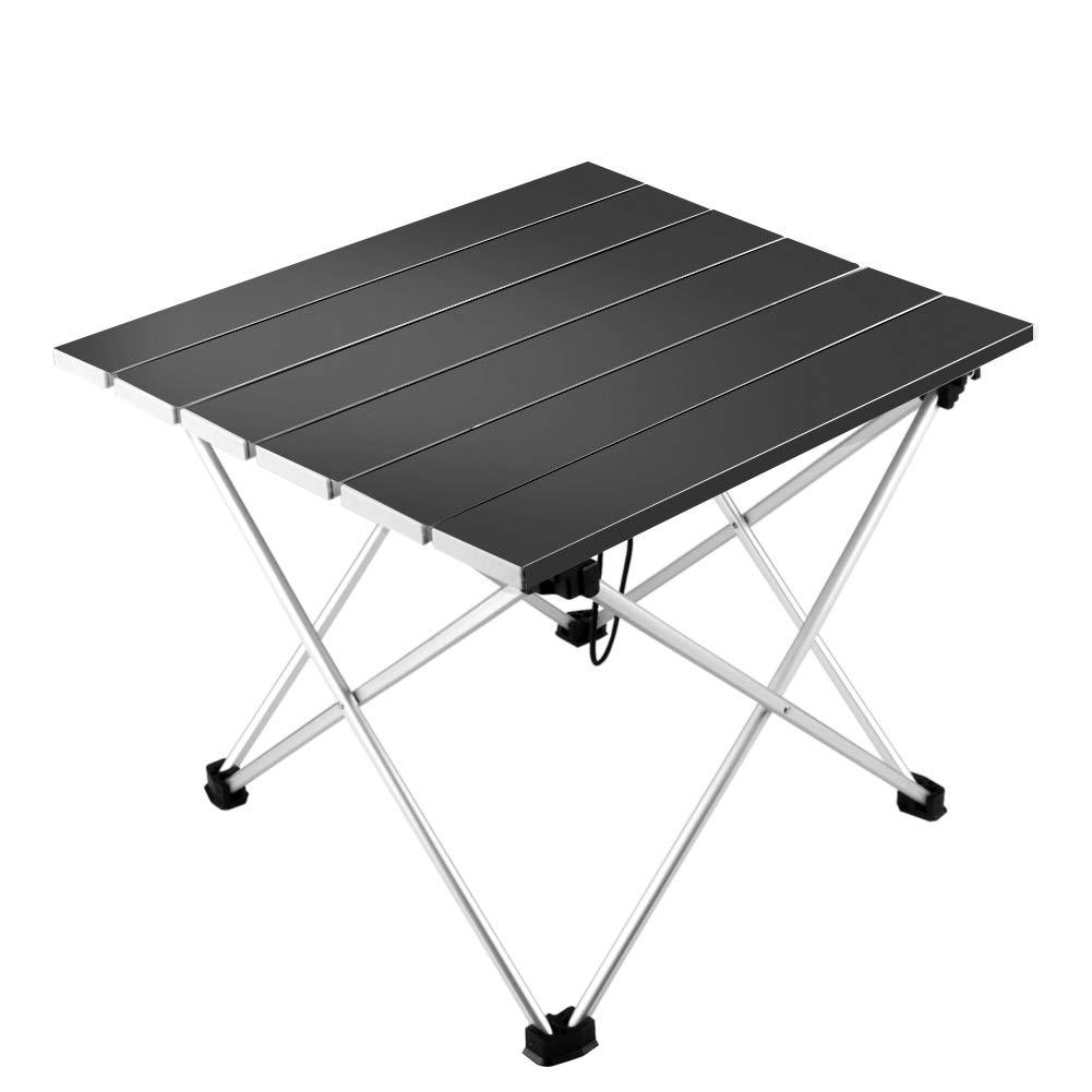 Outry Lightweight Aluminum Folding Table, Portable Camp Table, Outdoor Picnic Camping Backpacking Beach Patio Collapsible Foldable Table