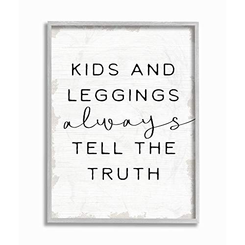 Stupell Industries Tell The Truth Funny Family Word, Design by Artist Daphne Polselli Wall Art, 16 x 1.5 x 20, Grey Framed