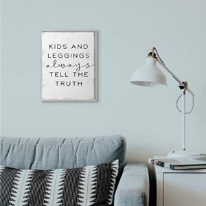 Stupell Industries Tell The Truth Funny Family Word, Design by Artist Daphne Polselli Wall Art, 16 x 1.5 x 20, Grey Framed