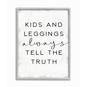 stupell industries tell the truth funny family word, design by artist daphne polselli wall art, 11 x 1.5 x 14, grey framed