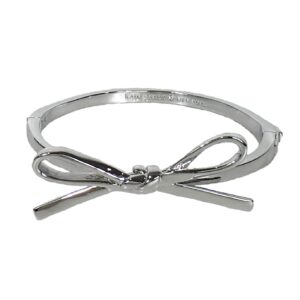 kate spade new york skinny mini bow bangle bracelet silver