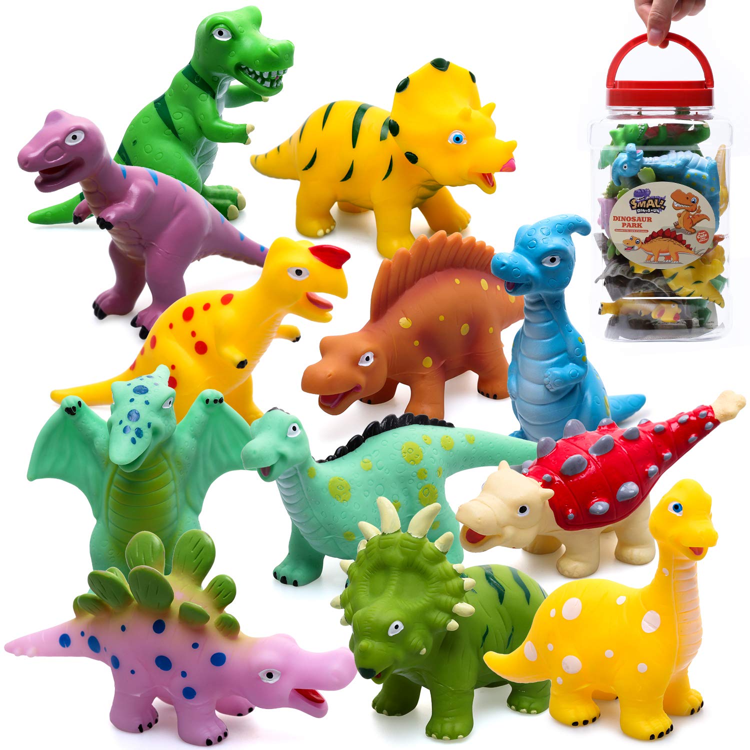 Hely Cancy Dinosaur Bath Toys for Toddler, Squirt Baby Bathtub Shower Water Pool Toys