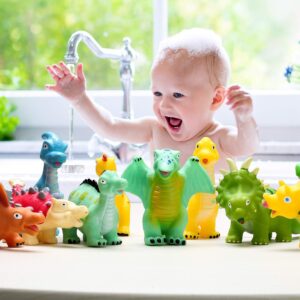 Hely Cancy Dinosaur Bath Toys for Toddler, Squirt Baby Bathtub Shower Water Pool Toys