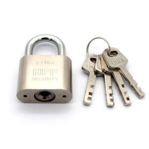 WANLIAN 40mm Compact Master Lock with 4 Keys, Champagne Gold