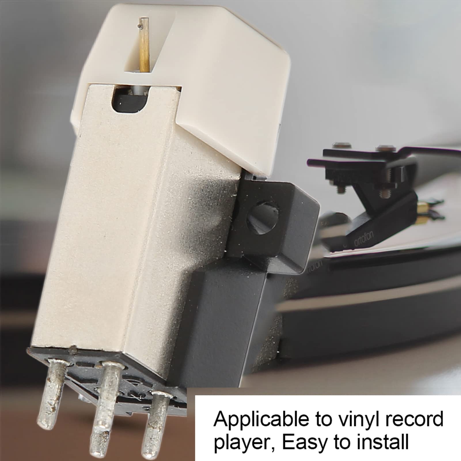 Magnetic Cartridge Stylus, Turntable Needle Replacement, High Precision Player LP Magnetic Cartridge Pen with LP Stylus, Stereo Record Player Needle, Precision Magnetic Head