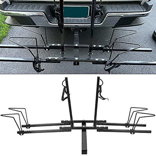 2 Bike Bicycle Rack Rear Mount Rack Carrier Hitch Receiver 2'' for SUV Van Truck