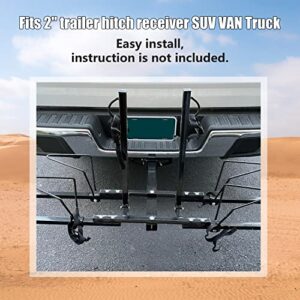 2 Bike Bicycle Rack Rear Mount Rack Carrier Hitch Receiver 2'' for SUV Van Truck