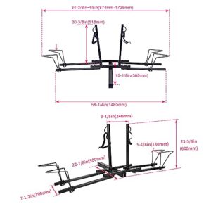 2 Bike Bicycle Rack Rear Mount Rack Carrier Hitch Receiver 2'' for SUV Van Truck