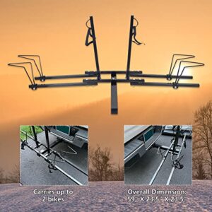 2 Bike Bicycle Rack Rear Mount Rack Carrier Hitch Receiver 2'' for SUV Van Truck