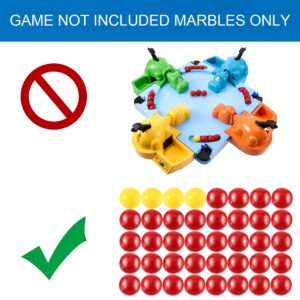 Gejoy 42 Pieces Game Replacement Marbles 2 Sets Game Replacement Balls Compatible with Hungry Hungry Hippos, 38 Red Balls and 4 Yellow Balls