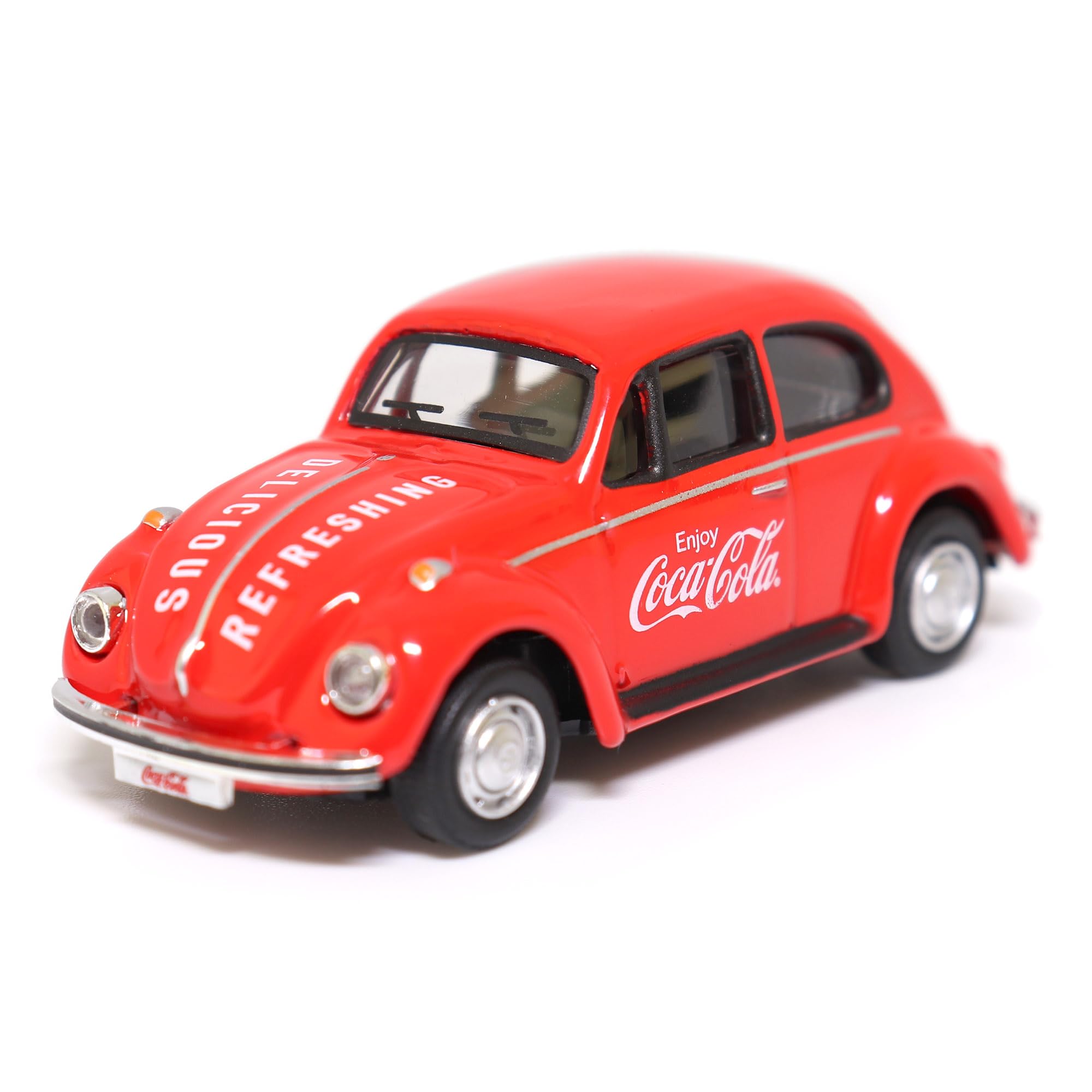 Motor city classics Coca-Cola Diecast Collectible | 1966 Volkswagen Beetle | 1:72 Diecast Scale Model 472005 | Officially Licensed Coca-Cola Diecast