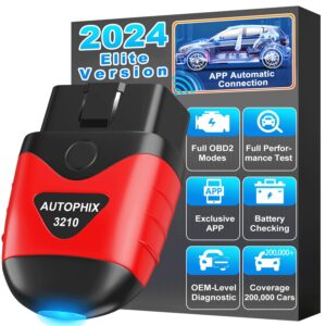 autophix 3210 bluetooth obd2 scanner enhanced wireless car code readers auto scan tools diagnostic scanner with battery performance test check engine light exclusive app for iphone, ipad & android