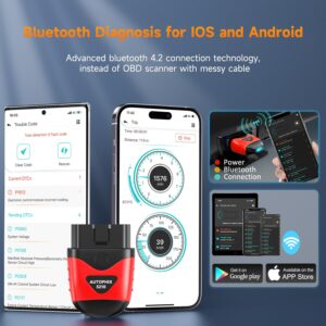 AUTOPHIX 3210 Bluetooth OBD2 Scanner Enhanced Wireless Car Code Readers Auto Scan Tools Diagnostic Scanner with Battery Performance Test Check Engine Light Exclusive APP for iPhone, iPad & Android