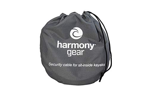 Harmony Gear Kayak Security Cable Lock | for Sit Inside Kayaks | 47 Inch | Combination Lock | Nylon Coated Cable , Black