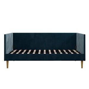 DHP Franklin Mid Century Upholstered, Twin Size, Blue Velvet Daybed