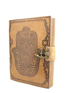 dharma_craft dleathercrafts dragon leather journal | leather notebook gift for men & women | traveler journal | 7x5 leather journal [office product]