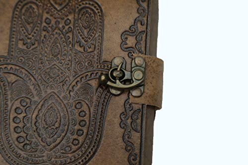 Dharma_craft DLEATHERCRAFTS Dragon Leather Journal | Leather Notebook Gift For Men & Women | Traveler Journal | 7x5 Leather Journal [Office Product]