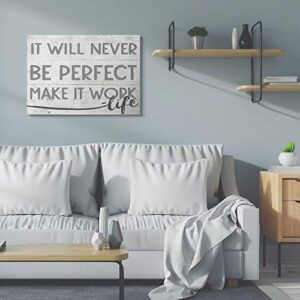 Stupell Industries Make It Work Inspirational Family Word, Design by Artist Daphne Polselli Wall Art, 30x40, Canvas