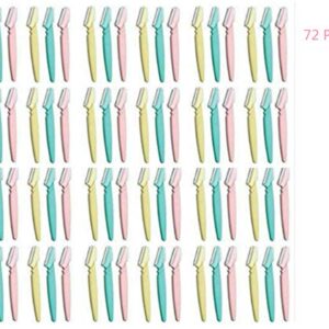 Maigk Lot Sale Wholesale Women Face & Eyebrow Hair Removal Safety Razor Trimmer Shaper Shaver (72 Pack)