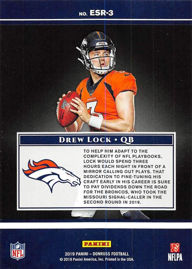 2019 Donruss The Elite Series Rookies #3 Drew Lock Denver Broncos Football Card