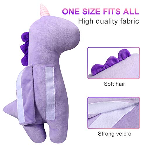 Farochy Unicorn Seat Belt Pillow Kids Cover, Vehicle Shoulder Pads, Car Seatbelt Cushion for Kids, Strap Pillows Animal Travel (Purple)