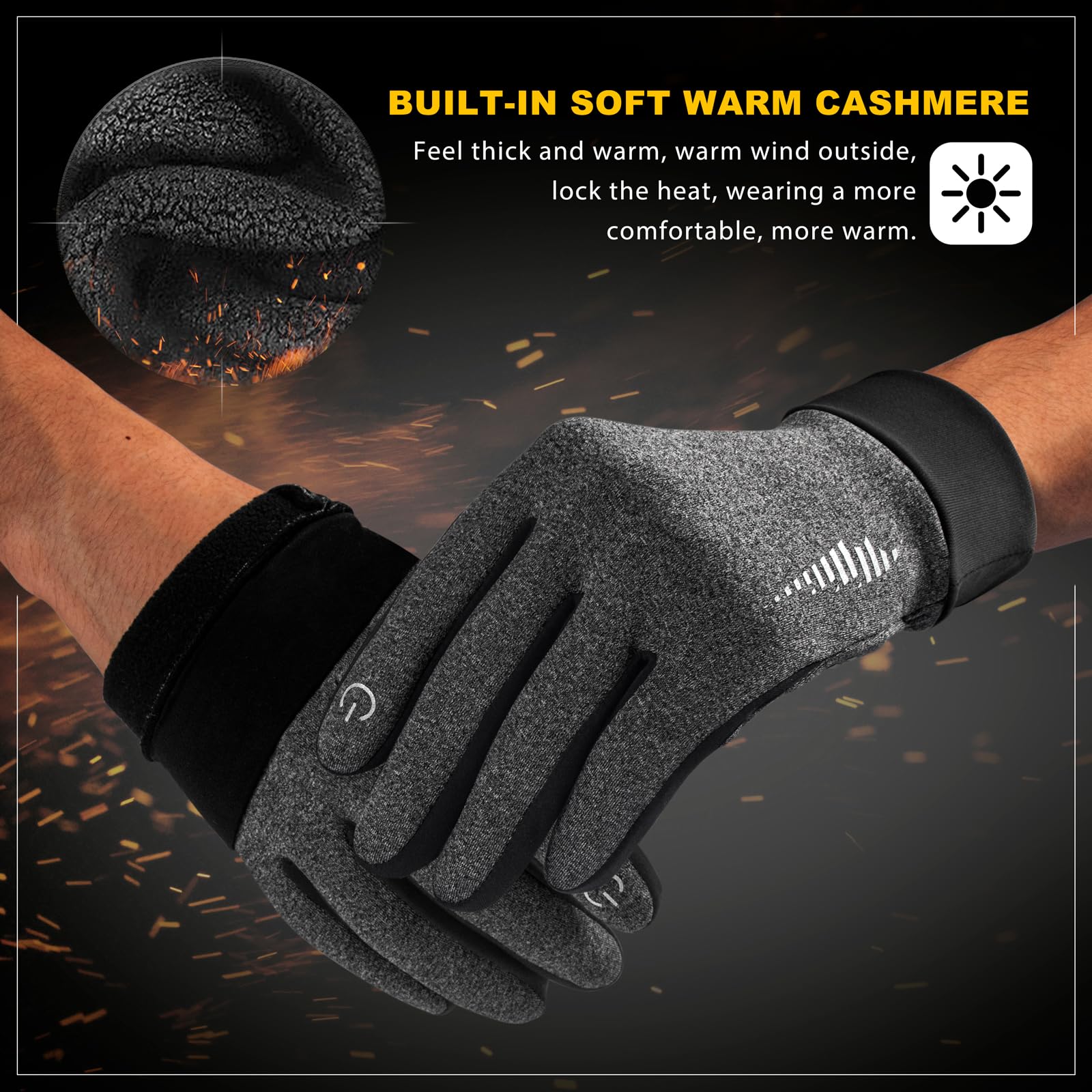 SIMARI Winter Gloves Women Men Ski Snow Gloves Liner Thermal Warm Touch Screen, Suit for Running, Cycling, Biking, Hiking, Driving, Walking, Typing, Freezer Work, Sports, Soccer, Shooting, Gaming 102