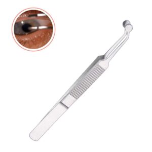 ZGORENDZ Premium Stainless Steel Arita Tauber Meibomian Gland Expressor Forceps Eyelid Massage Tweezers-Round Tip..