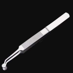 ZGORENDZ Premium Stainless Steel Arita Tauber Meibomian Gland Expressor Forceps Eyelid Massage Tweezers-Round Tip..