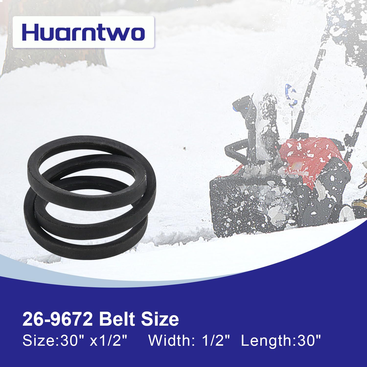 Huarntwo 26-9672 Drive Belt for Toro snowblowers