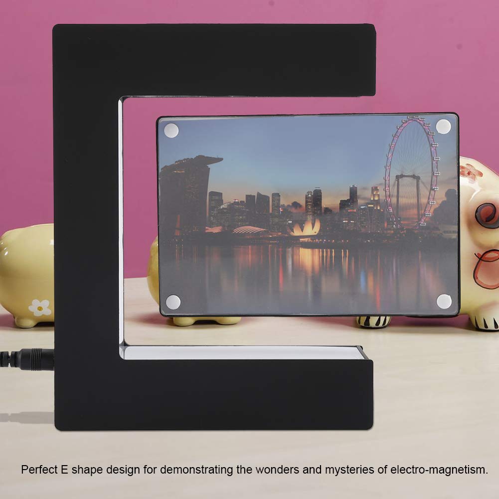 Sanpyl Magnetic Levitation Photo Frame, LED Magnetic Levitation Picture Frame Home Office Wedding Decoration Office Desk Display Stand Birthday Gift