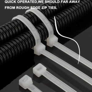 HS Durable Plastic Zip Ties 8 Inch (Bulk-1000 Pack) UV Black Cable Ties 40 Lbs Self-Locking Wire Ties Width 1/8 Inch,Outdoor Purpose