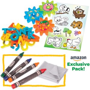 Crayola: Deluxe Magnetic Double-Sided Easel - Dry Erase Includes Crayons, Stickers, Magnet Letters & Gears, Ages 3+