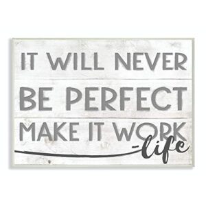 Stupell Industries Make It Work Inspirational Family Word, Design by Artist Daphne Polselli Art, 13x19, Wall Plaque