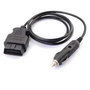 ollgen 3m/9.8ft car obdii vehicle ecu emergency power supply cable car memory save any 12v dc power source obd male connector cable adapter