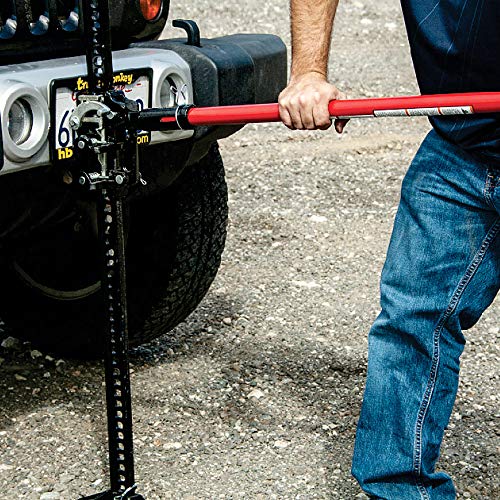 BIG RED TRA8335B Torin 33" Ratcheting Off Road Utility Farm Jack, 3 Ton (6,000 lb) Capacity, Red