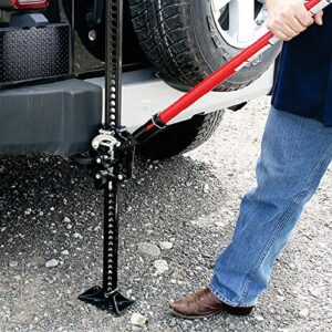 BIG RED TRA8335B Torin 33" Ratcheting Off Road Utility Farm Jack, 3 Ton (6,000 lb) Capacity, Red