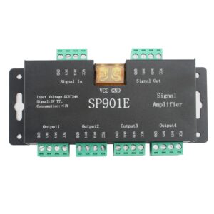 rgbzone sp901e led pixel strip amplifier signal data spi repeater controller for ws2801 ws2811 ws2812b ws2813 ws2815 sk6812 sk9822 addressable led strip and dream color programmable led matrix panel